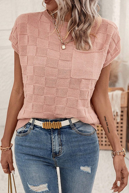 Lattice knit shirt