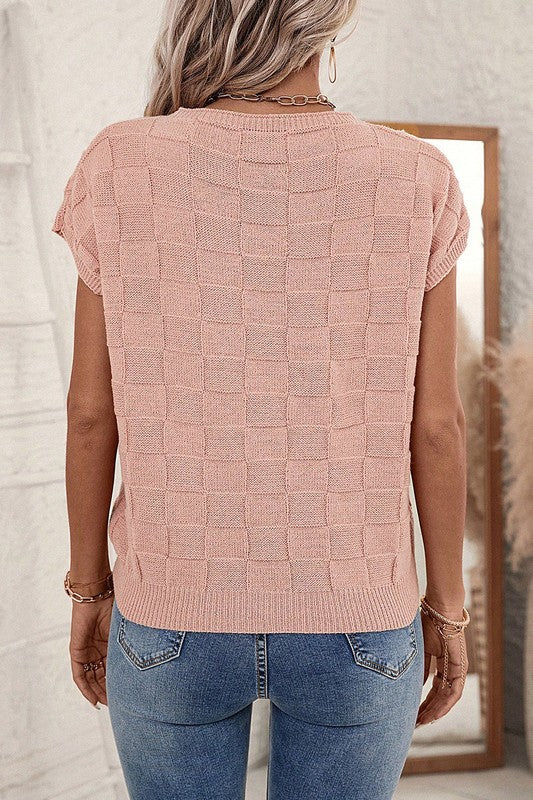 Lattice knit shirt