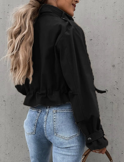 Cropped Motorcycle Jacket