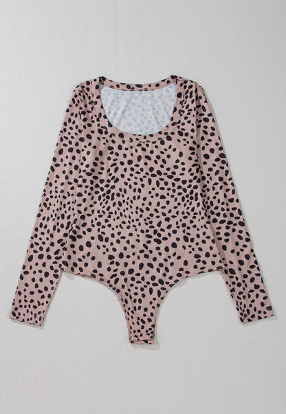 Leopard long sleeve bodysuit