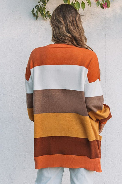 Fall colorblock cardigan