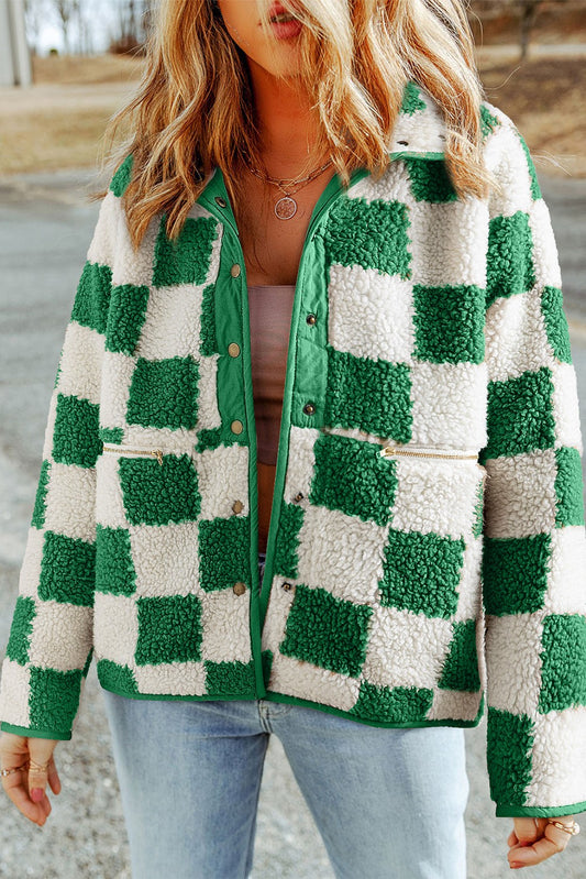 Checkered Sherpa Jacket