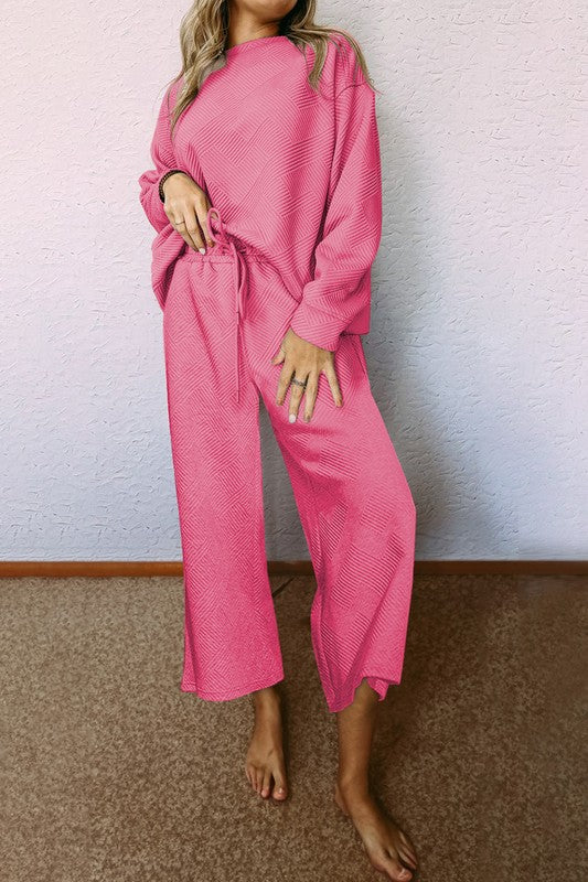 Ultra Valentine Textured 2pcs Slouchy set