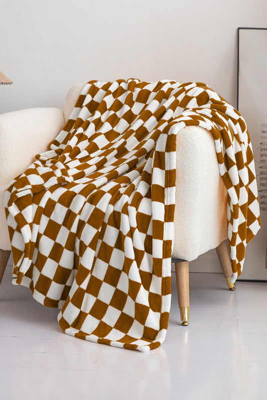 Checkerboard Printed Soft Throw Blanket